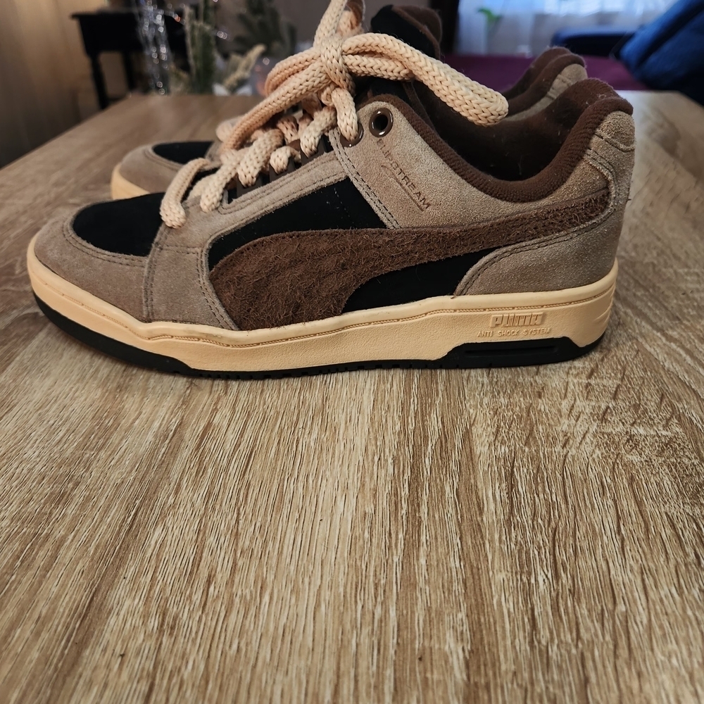 Puma Slipstream Lo Texture Sneakers Retro Basketball 393131-01 Size 5